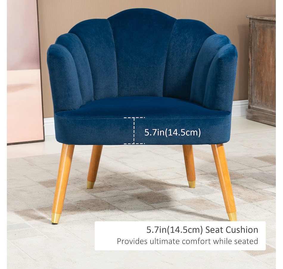Image 929559_ALTMORE4.jpg, Product 929-559 / Price $199.99, HOMCOM Modern Accent Chair Upholstered Velvet Armchair with Arms Wood Legs from HOMCOM on TSC.ca's Home & Garden department