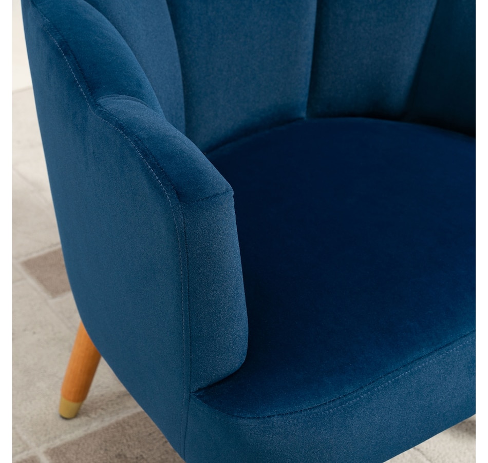Image 929559_ALTMORE6.jpg, Product 929-559 / Price $199.99, HOMCOM Modern Accent Chair Upholstered Velvet Armchair with Arms Wood Legs from HOMCOM on TSC.ca's Home & Garden department