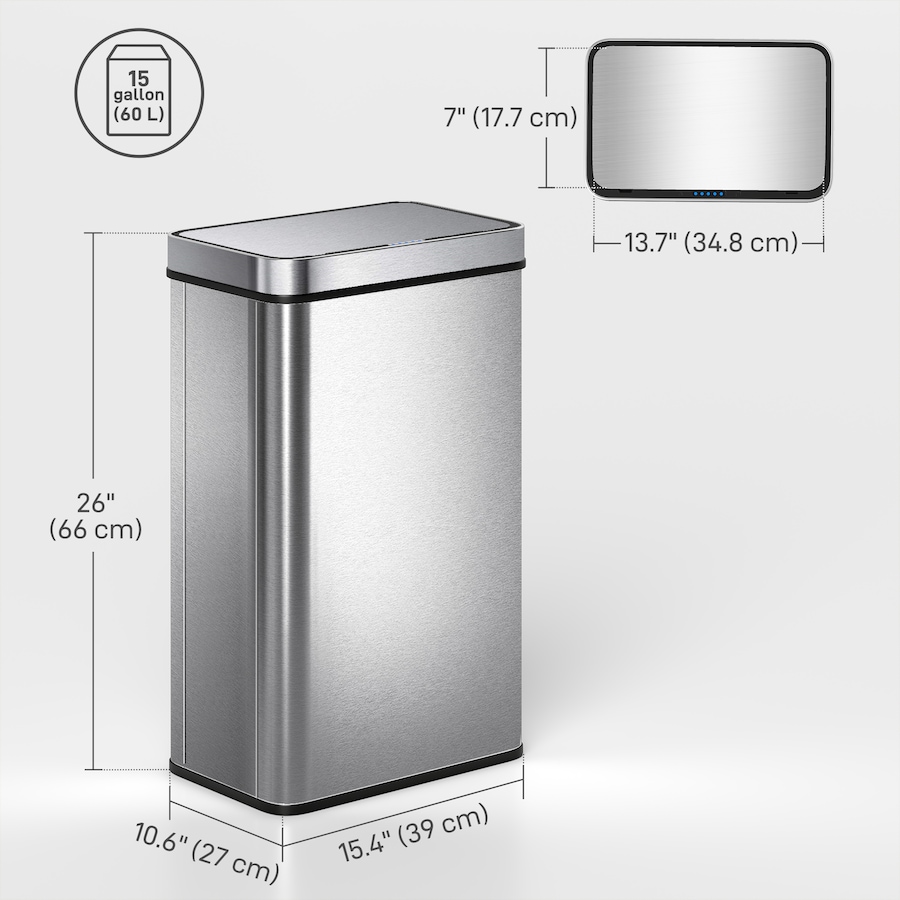 Image 929568_ALTMORE10.jpg, Product 929-568 / Price $99.99 - $104.99, HOMCOM Sensor Trash Can with Soft-Close Lid, Sensor Garbage Can from HOMCOM on TSC.ca's Kitchen department