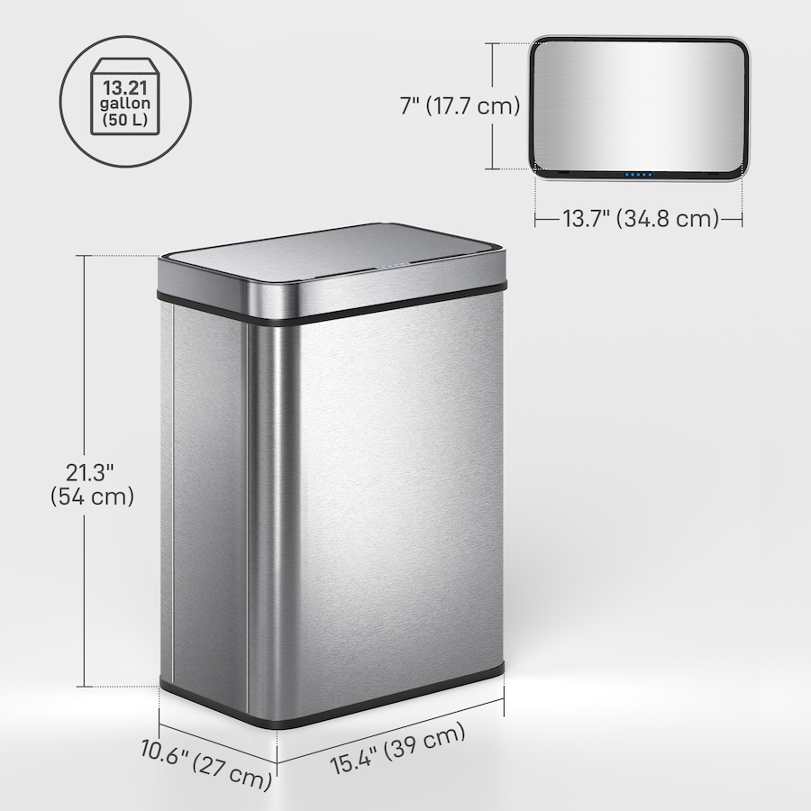 Image 929568_ALTMORE2.jpg, Product 929-568 / Price $99.99 - $104.99, HOMCOM Sensor Trash Can with Soft-Close Lid, Sensor Garbage Can from HOMCOM on TSC.ca's Kitchen department