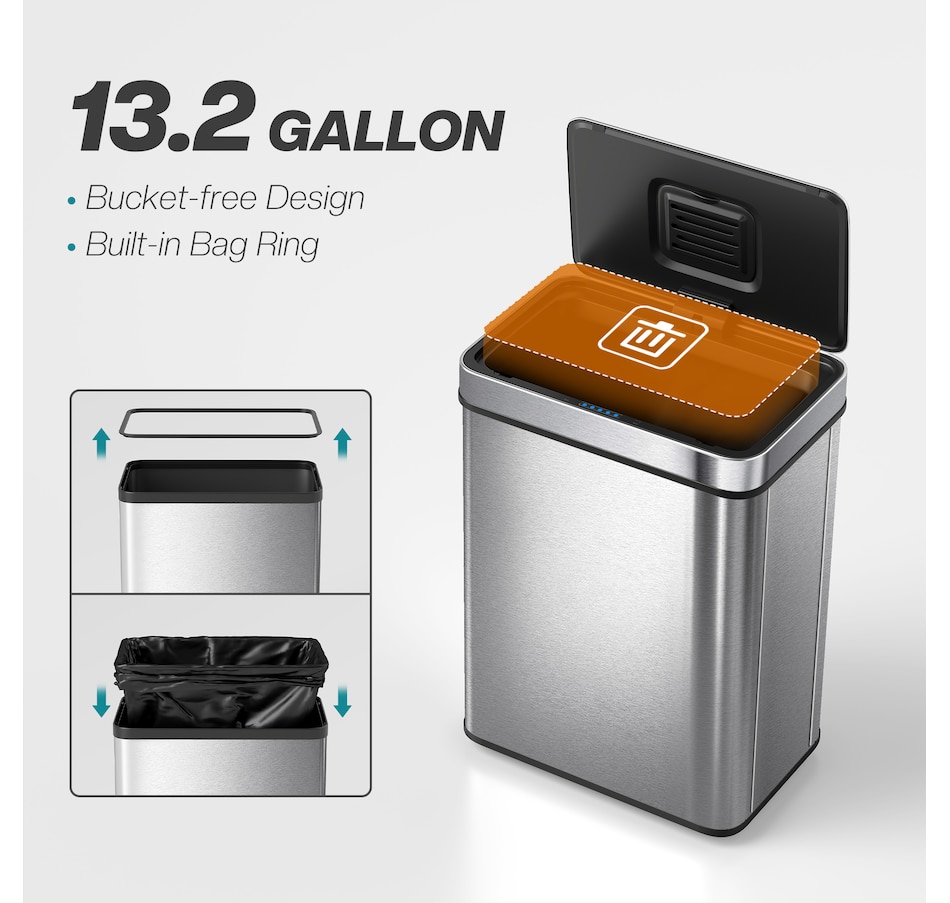 Image 929568_ALTMORE4.jpg, Product 929-568 / Price $99.99, HOMCOM Sensor Trash Can with Soft-Close Lid, Sensor Garbage Can from HOMCOM on TSC.ca's Kitchen department