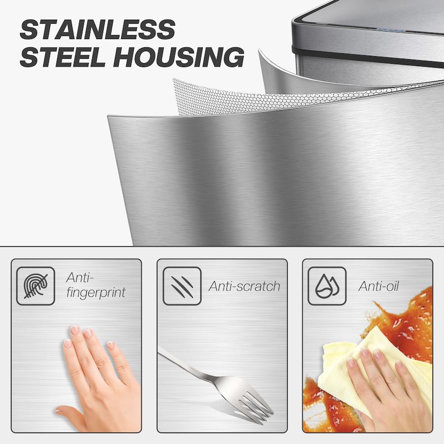 Image 929568_ALTMORE5.jpg, Product 929-568 / Price $99.99 - $104.99, HOMCOM Sensor Trash Can with Soft-Close Lid, Sensor Garbage Can from HOMCOM on TSC.ca's Kitchen department