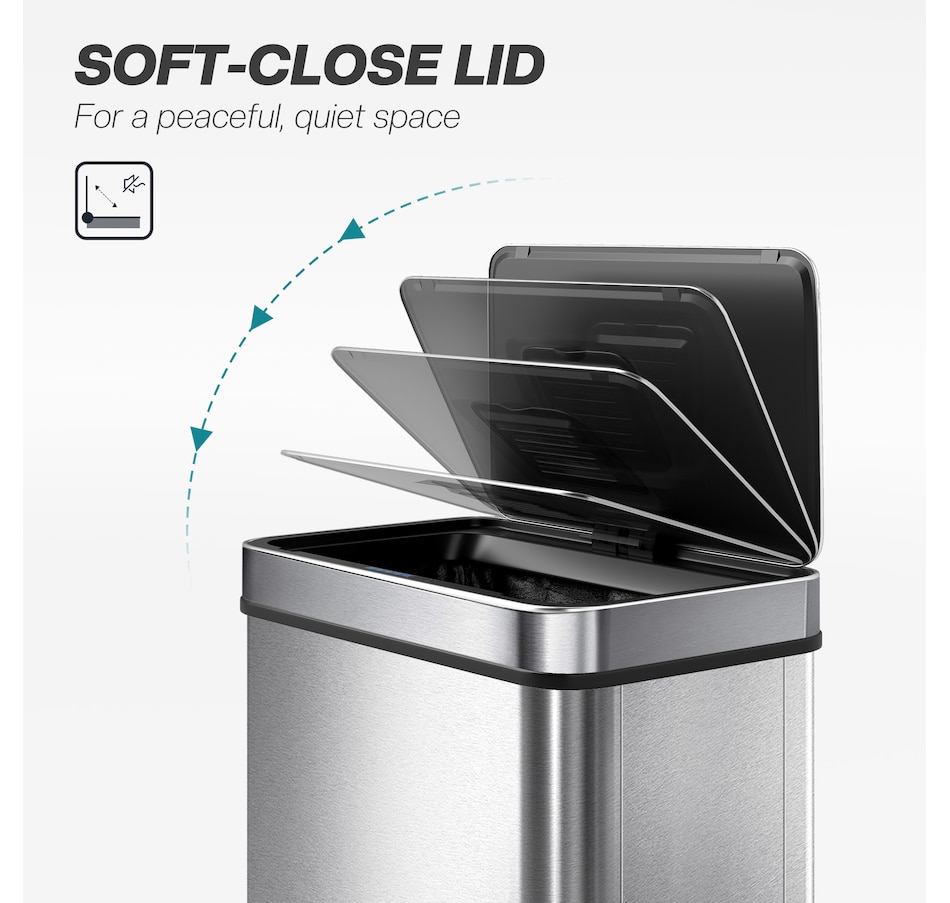 Image 929568_ALTMORE6.jpg, Product 929-568 / Price $99.99, HOMCOM Sensor Trash Can with Soft-Close Lid, Sensor Garbage Can from HOMCOM on TSC.ca's Kitchen department