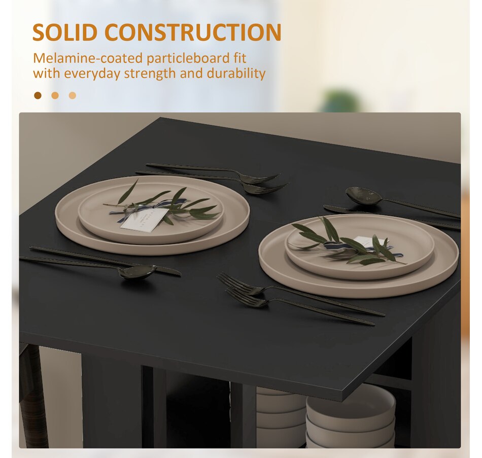 Image 929580_ALTMORE14.jpg, Product 929-580 / Price $139.99 - $144.99, HOMCOM Foldable Dining Table, Drop Leaf Table with Storage for Kitchen from HOMCOM on TSC.ca's Home & Garden department