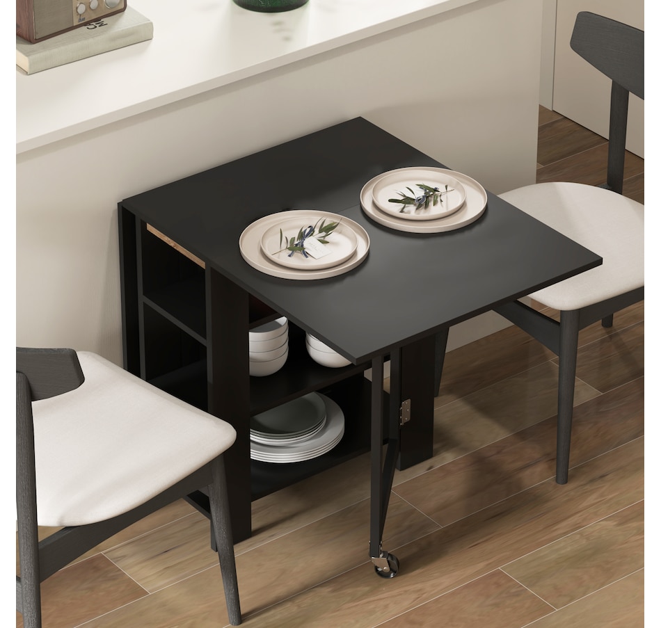 Image 929580_ALTMORE16.jpg, Product 929-580 / Price $139.99 - $144.99, HOMCOM Foldable Dining Table, Drop Leaf Table with Storage for Kitchen from HOMCOM on TSC.ca's Home & Garden department