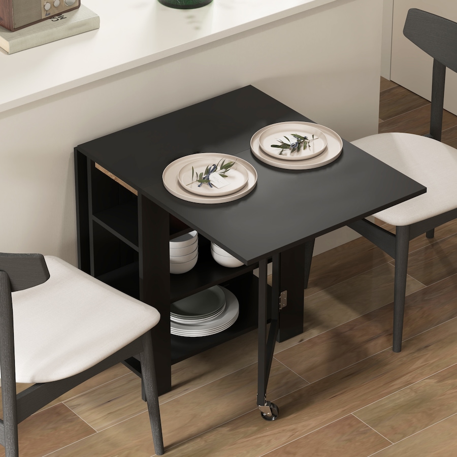 Image 929580_ALTMORE16.jpg, Product 929-580 / Price $129.99 - $144.99, HOMCOM Foldable Dining Table, Drop Leaf Table with Storage for Kitchen from HOMCOM on TSC.ca's Home & Garden department