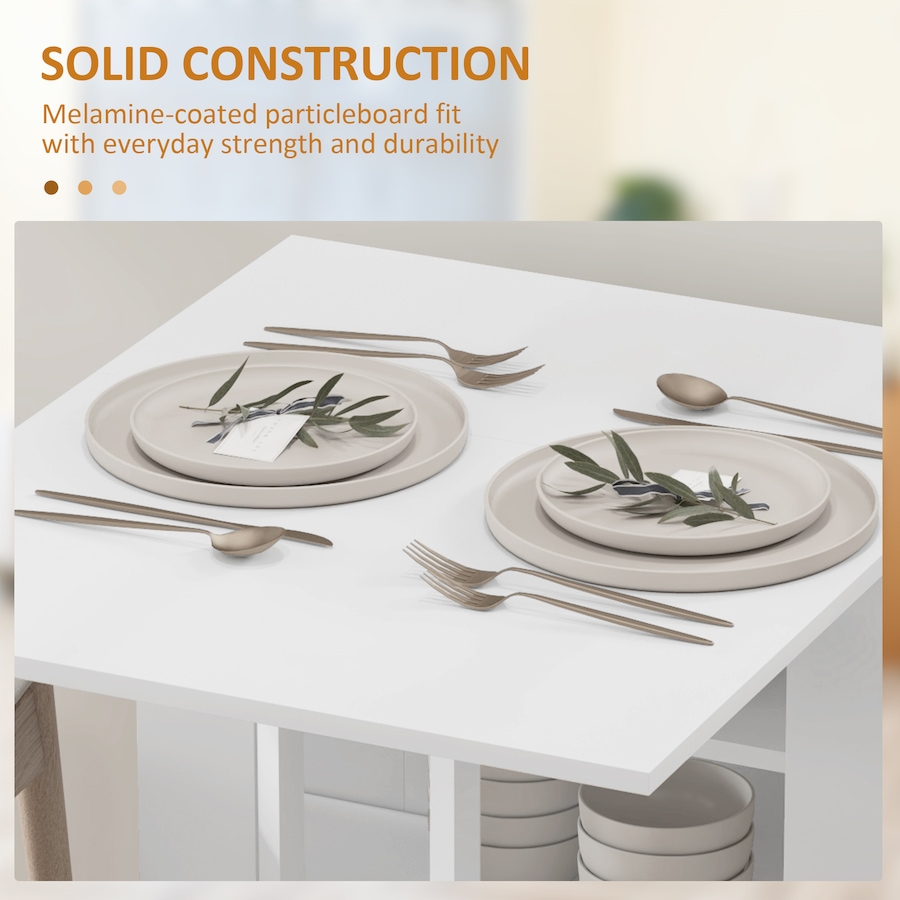 Image 929580_ALTMORE6.jpg, Product 929-580 / Price $129.99 - $144.99, HOMCOM Foldable Dining Table, Drop Leaf Table with Storage for Kitchen from HOMCOM on TSC.ca's Home & Garden department