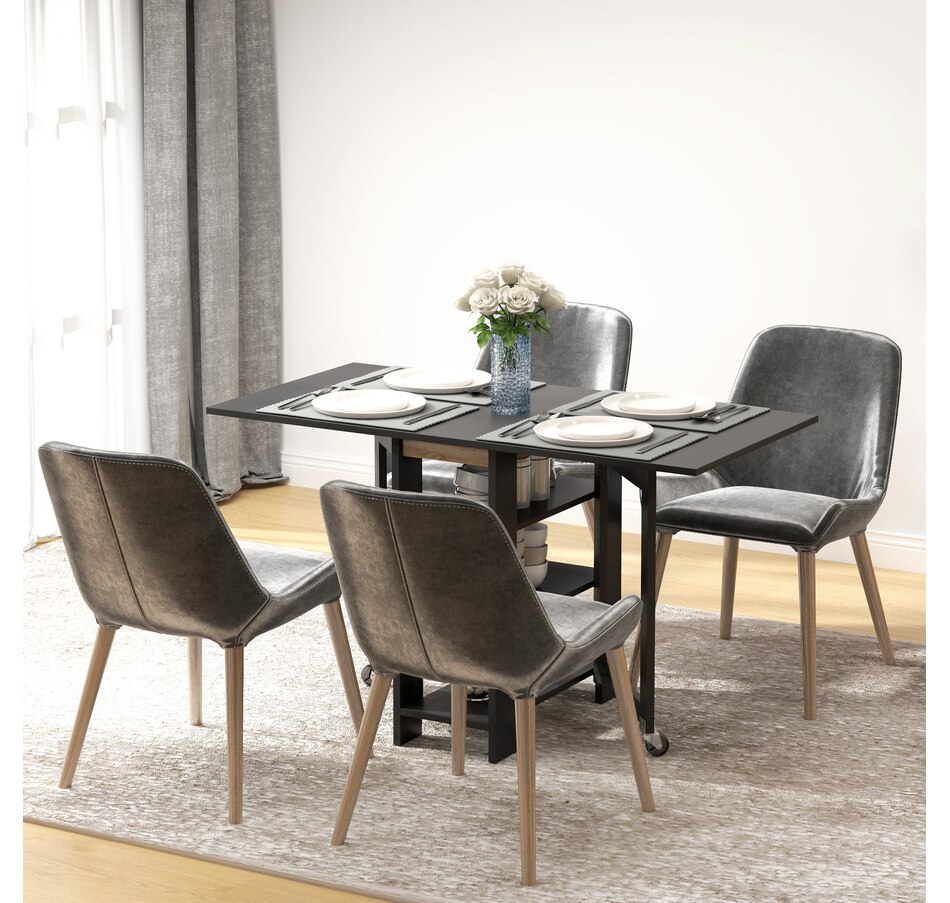 Image 929580_ALTMORE9.jpg, Product 929-580 / Price $139.99 - $144.99, HOMCOM Foldable Dining Table, Drop Leaf Table with Storage for Kitchen from HOMCOM on TSC.ca's Home & Garden department
