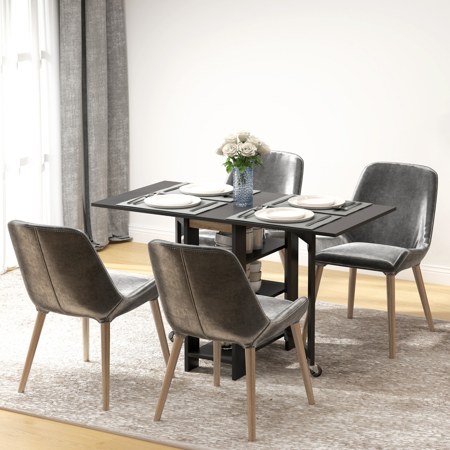 Image 929580_ALTMORE9.jpg, Product 929-580 / Price $129.99 - $144.99, HOMCOM Foldable Dining Table, Drop Leaf Table with Storage for Kitchen from HOMCOM on TSC.ca's Home & Garden department