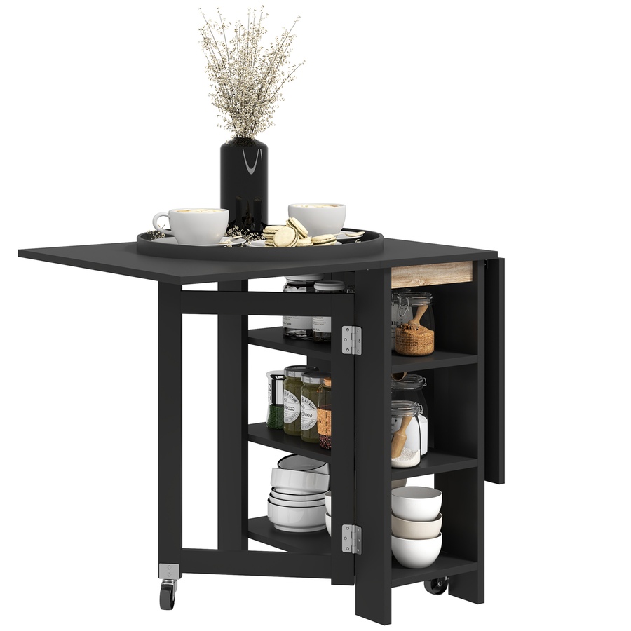 Image 929580_ST02.jpg, Product 929-580 / Price $129.99 - $144.99, HOMCOM Foldable Dining Table, Drop Leaf Table with Storage for Kitchen from HOMCOM on TSC.ca's Home & Garden department