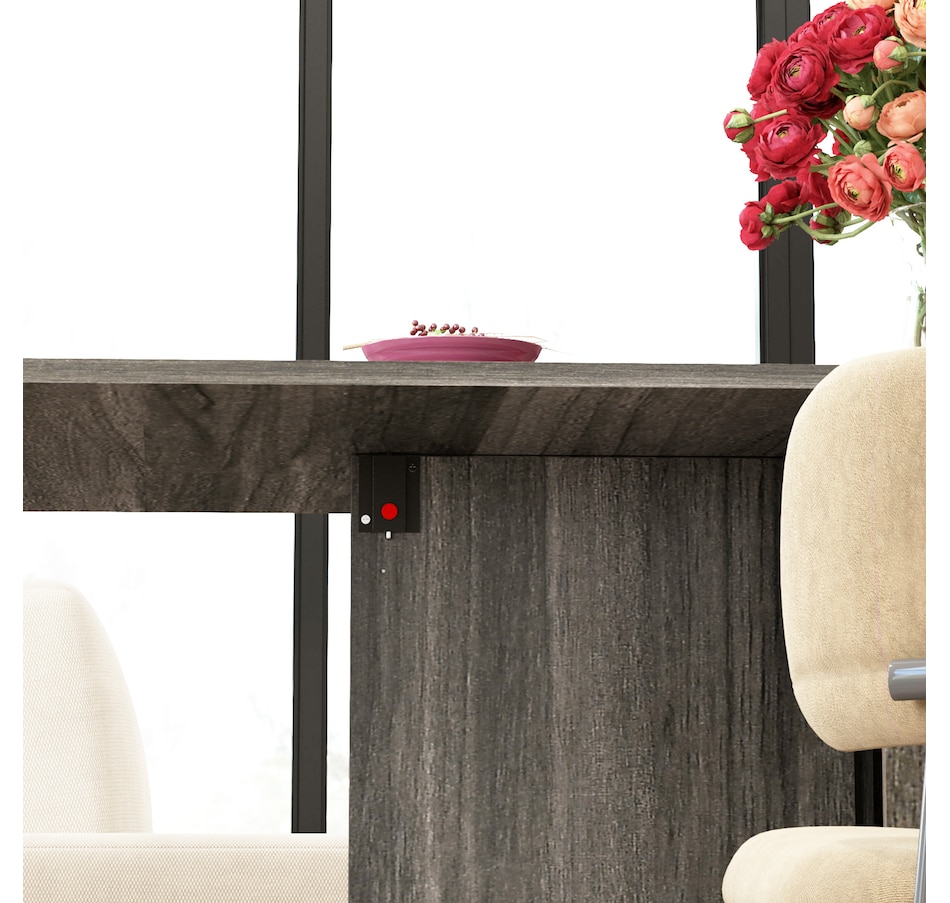 Image 929585_ALTMORE40.jpg, Product 929-585 / Price $129.99 - $144.99, HOMCOM Folding Dining Table, Drop Leaf Table with 2-tier Shelves from HOMCOM on TSC.ca's Home & Garden department