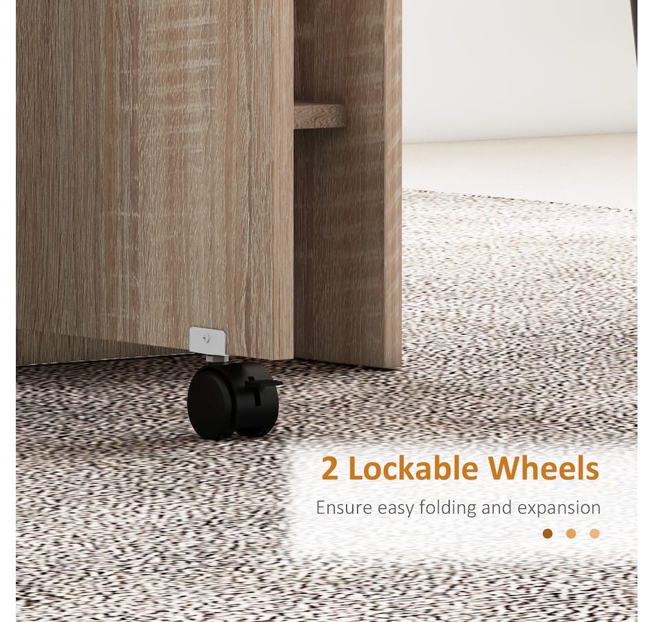 Image 929585_ALTMORE70.jpg, Product 929-585 / Price $129.99 - $144.99, HOMCOM Folding Dining Table, Drop Leaf Table with 2-tier Shelves from HOMCOM on TSC.ca's Home & Garden department