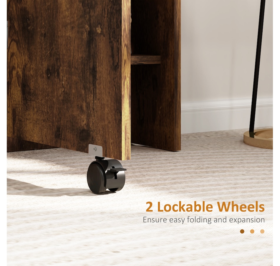 Image 929585_ALTMORE76.jpg, Product 929-585 / Price $129.99 - $144.99, HOMCOM Folding Dining Table, Drop Leaf Table with 2-tier Shelves from HOMCOM on TSC.ca's Home & Garden department