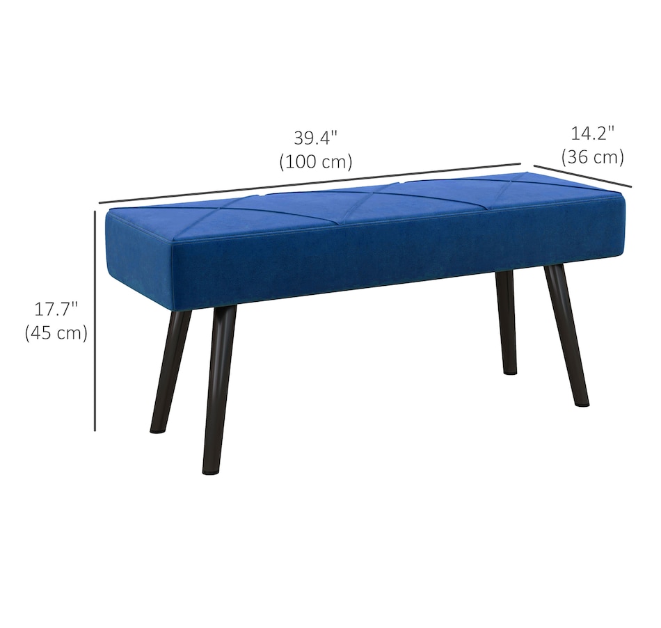 Image 929592_ALTMORE10.jpg, Product 929-592 / Price $84.99 - $104.99, HOMCOM 39" End of Bed Bench, Upholstered Entryway Bench for Living Room from HOMCOM on TSC.ca's Home & Garden department