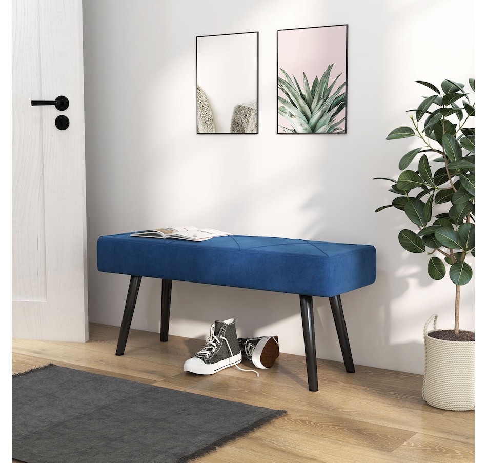 Image 929592_ALTMORE16.jpg, Product 929-592 / Price $84.99 - $104.99, HOMCOM 39" End of Bed Bench, Upholstered Entryway Bench for Living Room from HOMCOM on TSC.ca's Home & Garden department