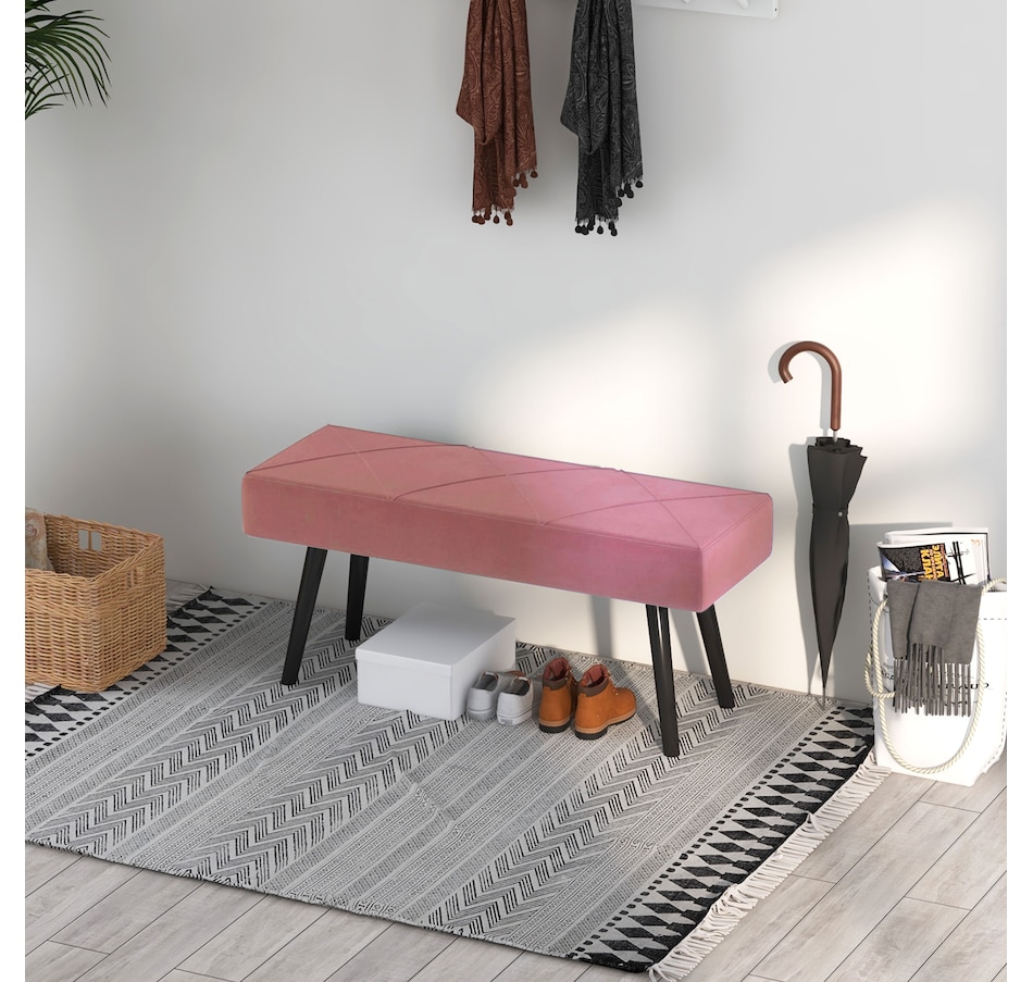 Image 929592_ALTMORE31.jpg, Product 929-592 / Price $84.99 - $104.99, HOMCOM 39" End of Bed Bench, Upholstered Entryway Bench for Living Room from HOMCOM on TSC.ca's Home & Garden department