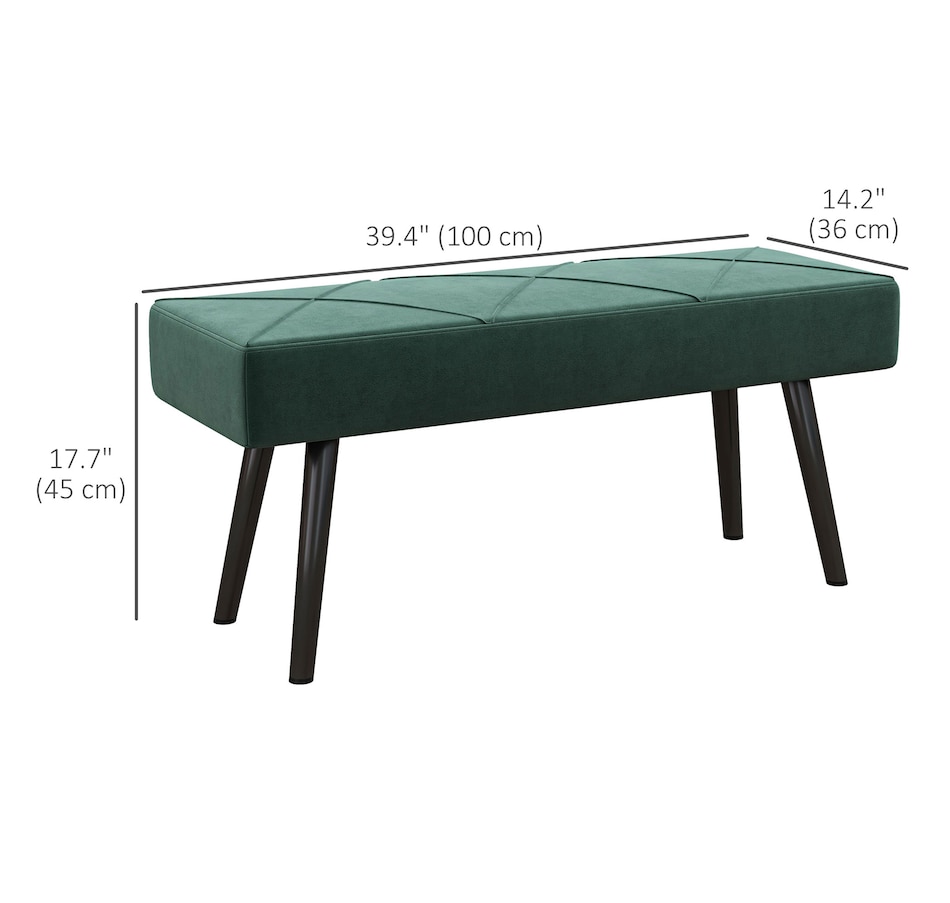 Image 929592_ALTMORE34.jpg, Product 929-592 / Price $84.99 - $104.99, HOMCOM 39" End of Bed Bench, Upholstered Entryway Bench for Living Room from HOMCOM on TSC.ca's Home & Garden department