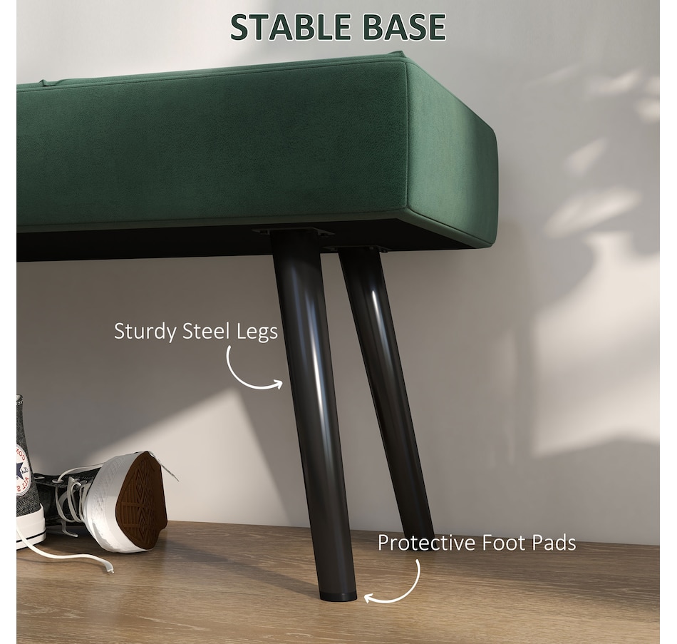 Image 929592_ALTMORE36.jpg, Product 929-592 / Price $84.99 - $104.99, HOMCOM 39" End of Bed Bench, Upholstered Entryway Bench for Living Room from HOMCOM on TSC.ca's Home & Garden department