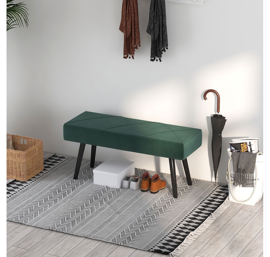 Image 929592_ALTMORE39.jpg, Product 929-592 / Price $84.99 - $104.99, HOMCOM 39" End of Bed Bench, Upholstered Entryway Bench for Living Room from HOMCOM on TSC.ca's Home & Garden department