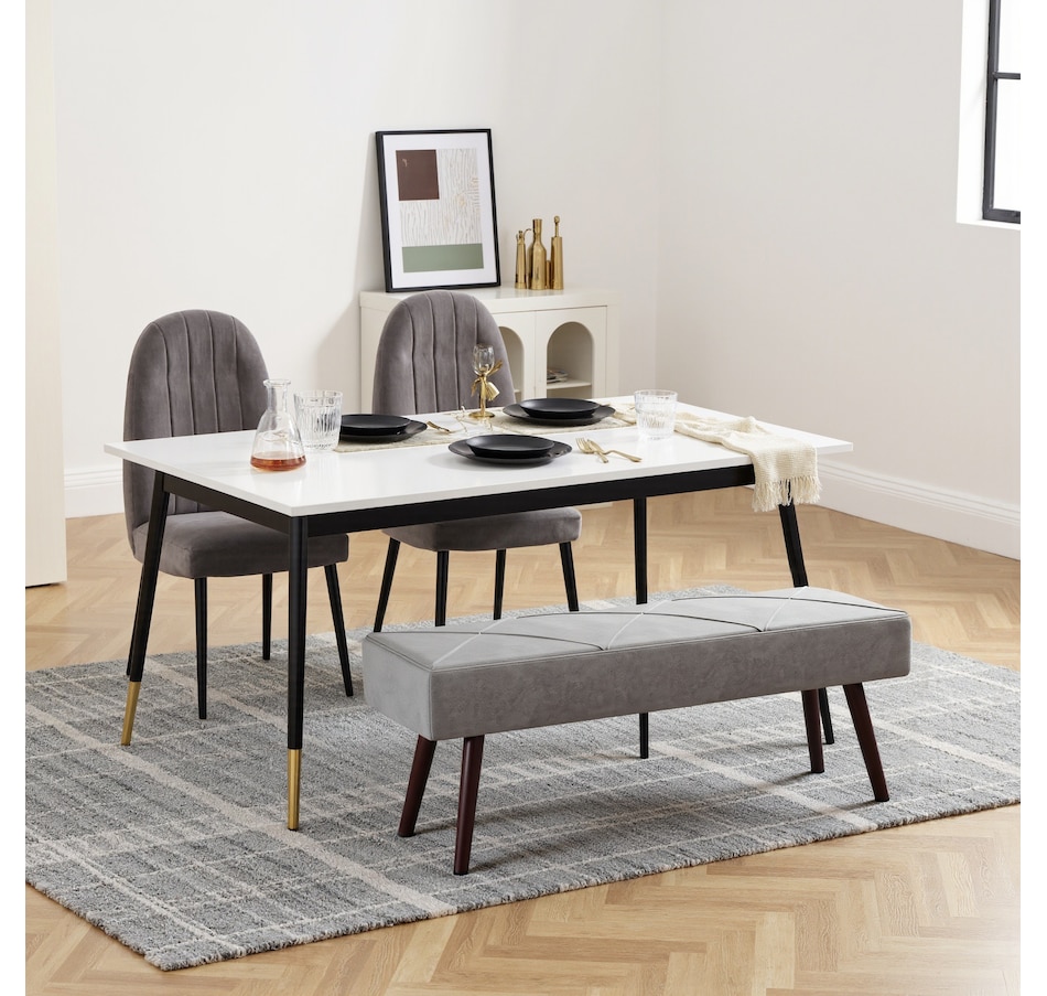 Image 929592_ALTMORE7.jpg, Product 929-592 / Price $84.99 - $104.99, HOMCOM 39" End of Bed Bench, Upholstered Entryway Bench for Living Room from HOMCOM on TSC.ca's Home & Garden department