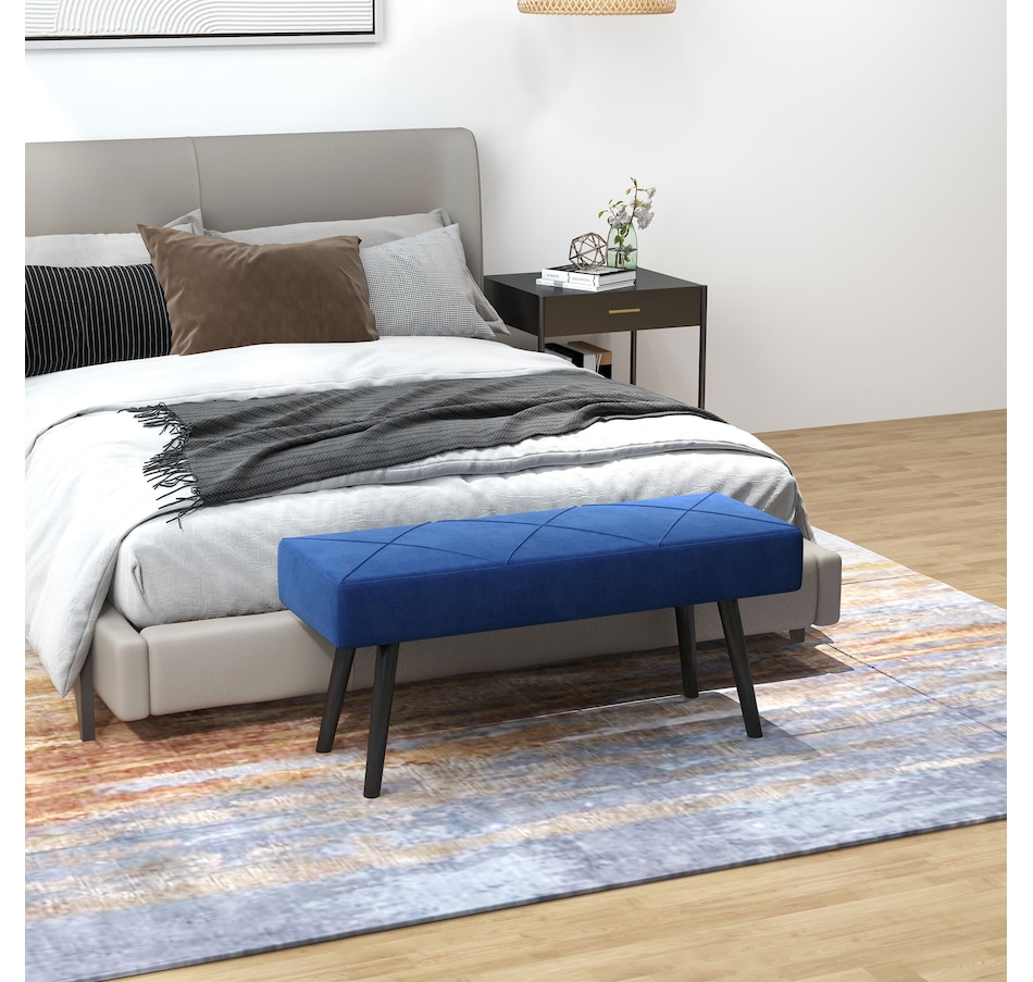 Image 929592_ALTMORE9.jpg, Product 929-592 / Price $84.99 - $104.99, HOMCOM 39" End of Bed Bench, Upholstered Entryway Bench for Living Room from HOMCOM on TSC.ca's Home & Garden department
