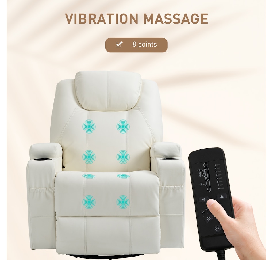 Image 929593_ALTMORE3.jpg, Product 929-593 / Price $479.99 - $559.99, HOMCOM PU Leather Massage Recliner Chair with 360 Degree Swivel Seat from HOMCOM on TSC.ca's Home & Garden department