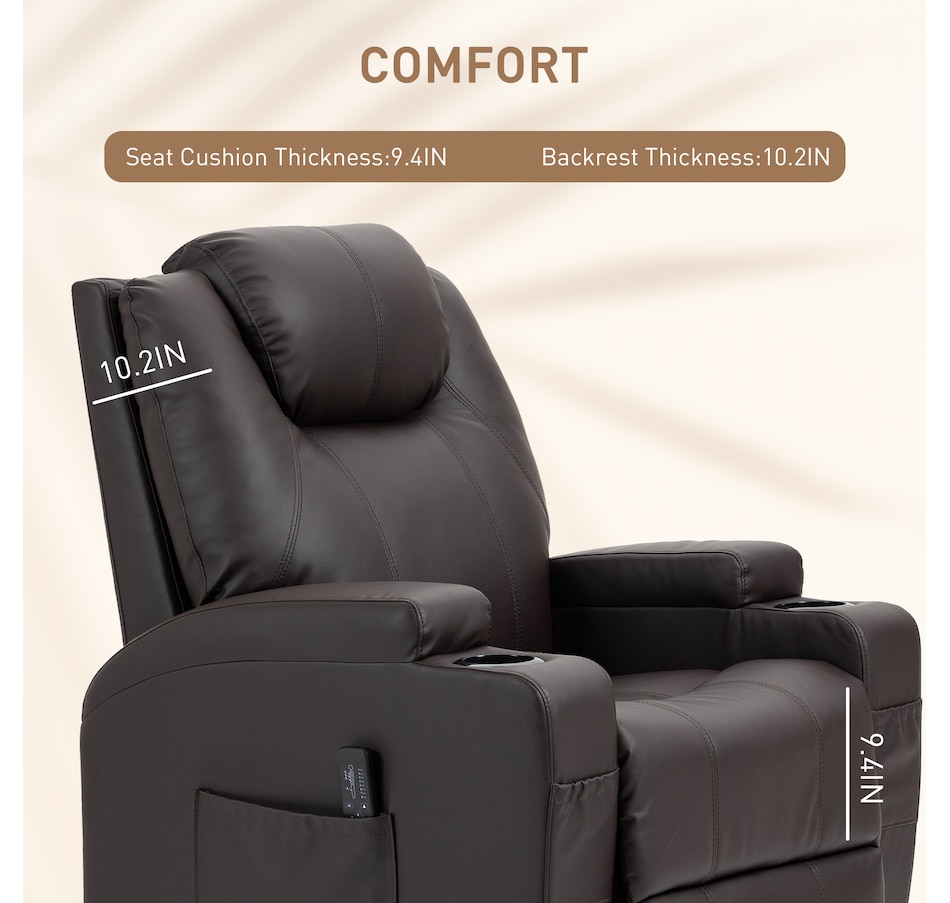 Image 929593_ALTMORE30.jpg, Product 929-593 / Price $479.99 - $559.99, HOMCOM PU Leather Massage Recliner Chair with 360 Degree Swivel Seat from HOMCOM on TSC.ca's Home & Garden department