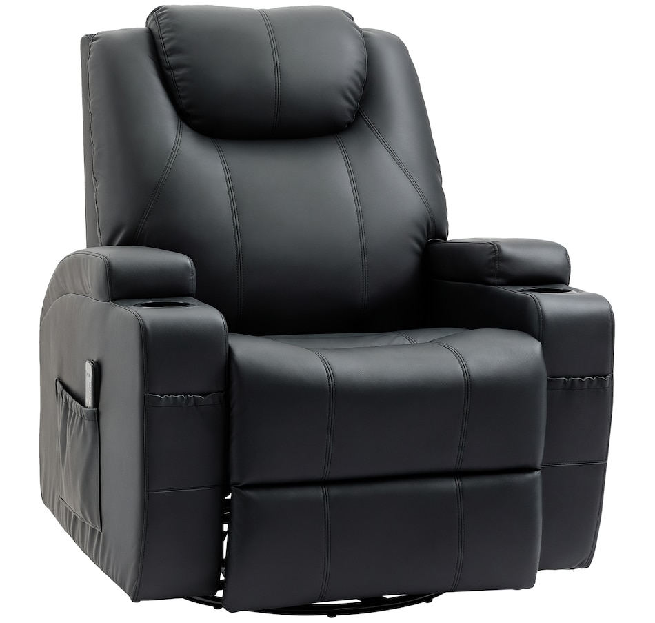Image 929593_ST02.jpg, Product 929-593 / Price $479.99 - $559.99, HOMCOM PU Leather Massage Recliner Chair with 360 Degree Swivel Seat from HOMCOM on TSC.ca's Home & Garden department