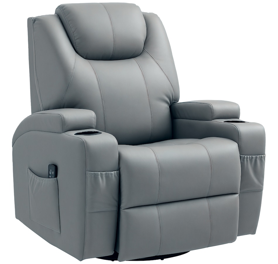 Image 929593_ST03.png, Product 929-593 / Price $479.99 - $559.99, HOMCOM PU Leather Massage Recliner Chair with 360 Degree Swivel Seat from HOMCOM on TSC.ca's Home & Garden department