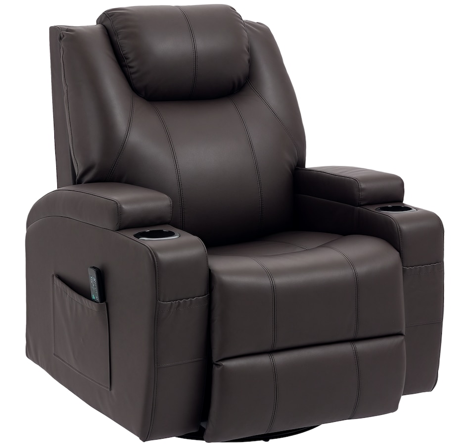Image 929593_ST04.png, Product 929-593 / Price $479.99 - $559.99, HOMCOM PU Leather Massage Recliner Chair with 360 Degree Swivel Seat from HOMCOM on TSC.ca's Home & Garden department
