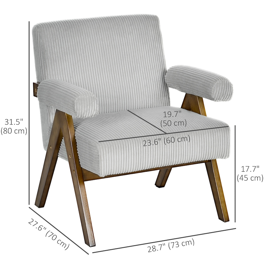 Image 929596_ALTMORE10.jpg, Product 929-596 / Price $135.99 - $174.99, HOMCOM Accent Chair with Wide Seat and Padded Armrests from HOMCOM on TSC.ca's Home & Garden department