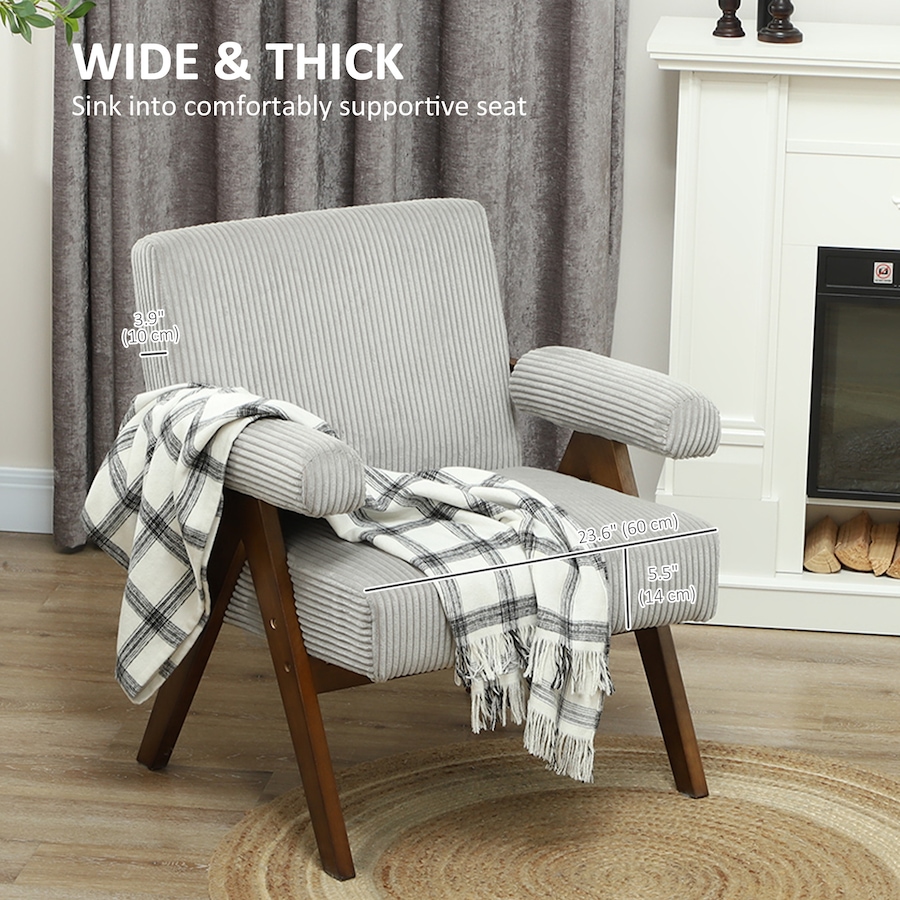 Image 929596_ALTMORE11.jpg, Product 929-596 / Price $135.99 - $174.99, HOMCOM Accent Chair with Wide Seat and Padded Armrests from HOMCOM on TSC.ca's Home & Garden department