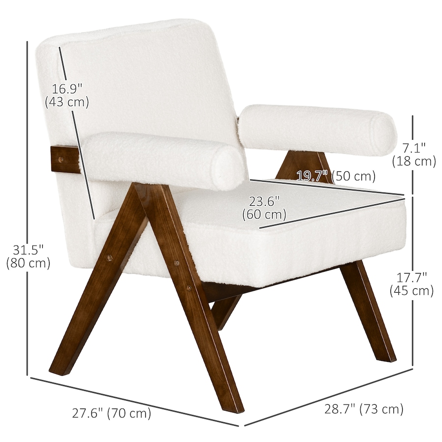 Image 929596_ALTMORE2.jpg, Product 929-596 / Price $135.99 - $174.99, HOMCOM Accent Chair with Wide Seat and Padded Armrests from HOMCOM on TSC.ca's Home & Garden department