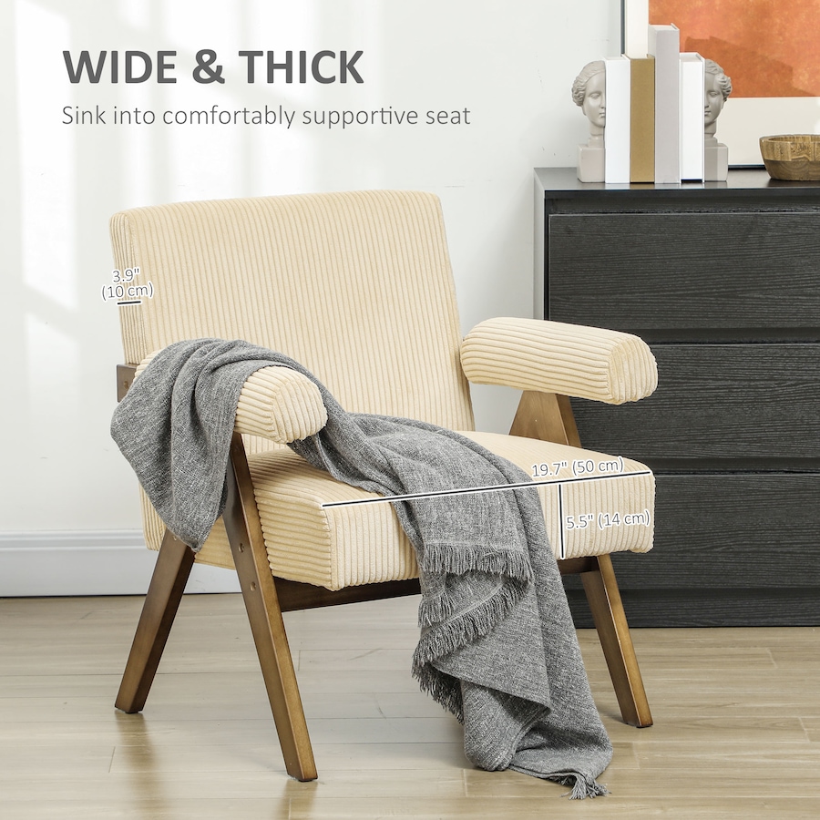 Image 929596_ALTMORE27.jpg, Product 929-596 / Price $135.99 - $174.99, HOMCOM Accent Chair with Wide Seat and Padded Armrests from HOMCOM on TSC.ca's Home & Garden department