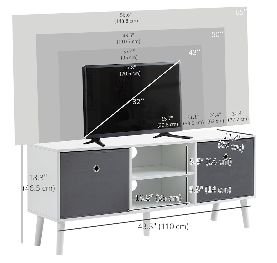 Image 929601_ALTMORE10.jpg, Product 929-601 / Price $92.99 - $94.99, HOMCOM TV Stand Cabinet with Shelves, Drawers for Living Room from HOMCOM on TSC.ca's Home & Garden department