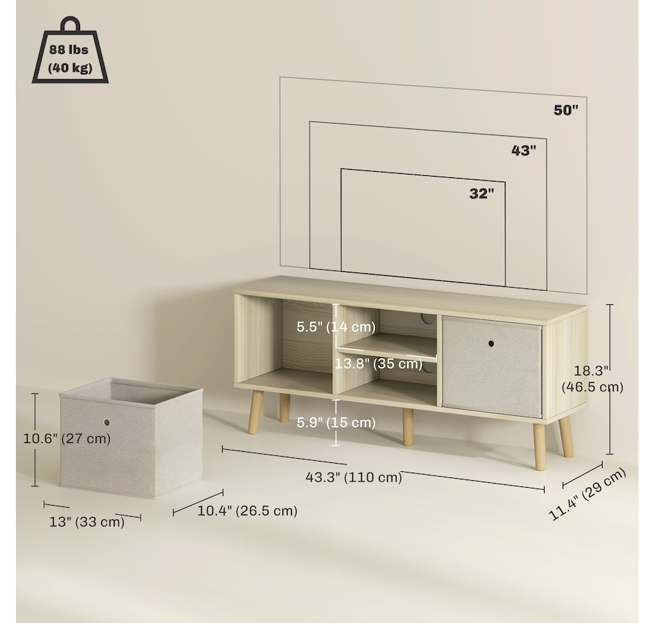 Image 929601_ALTMORE2.jpg, Product 929-601 / Price $92.99 - $94.99, HOMCOM TV Stand Cabinet with Shelves, Drawers for Living Room from HOMCOM on TSC.ca's Home & Garden department