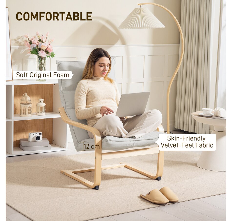 Image 929605_ALTMORE11.jpg, Product 929-605 / Price $119.99 - $124.99, HOMCOM Birch Wood Fabric Modern Armchair, Accent Chair from HOMCOM on TSC.ca's Home & Garden department