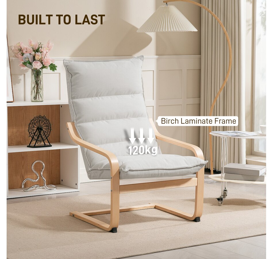 Image 929605_ALTMORE14.jpg, Product 929-605 / Price $119.99 - $124.99, HOMCOM Birch Wood Fabric Modern Armchair, Accent Chair from HOMCOM on TSC.ca's Home & Garden department