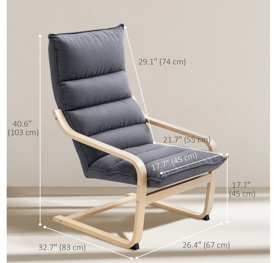 Image 929605_ALTMORE2.jpg, Product 929-605 / Price $119.99 - $124.99, HOMCOM Birch Wood Fabric Modern Armchair, Accent Chair from HOMCOM on TSC.ca's Home & Garden department