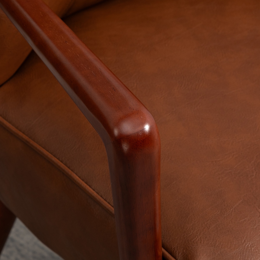 Image 929607_ALTMORE24.jpg, Product 929-607 / Price $203.69 - $229.99, HOMCOM Accent Chair Faux Leather Upholstered Armchair with Wood Legs from HOMCOM on TSC.ca's Home & Garden department