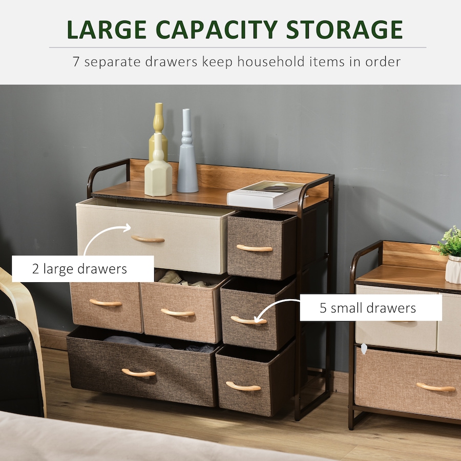 Image 929612_ALTMORE11.jpg, Product 929-612 / Price $89.99, HOMCOM Drawer Dresser, Fabric Chest of Drawers, Storage Organizer Steel Frame from HOMCOM on TSC.ca's Home & Garden department