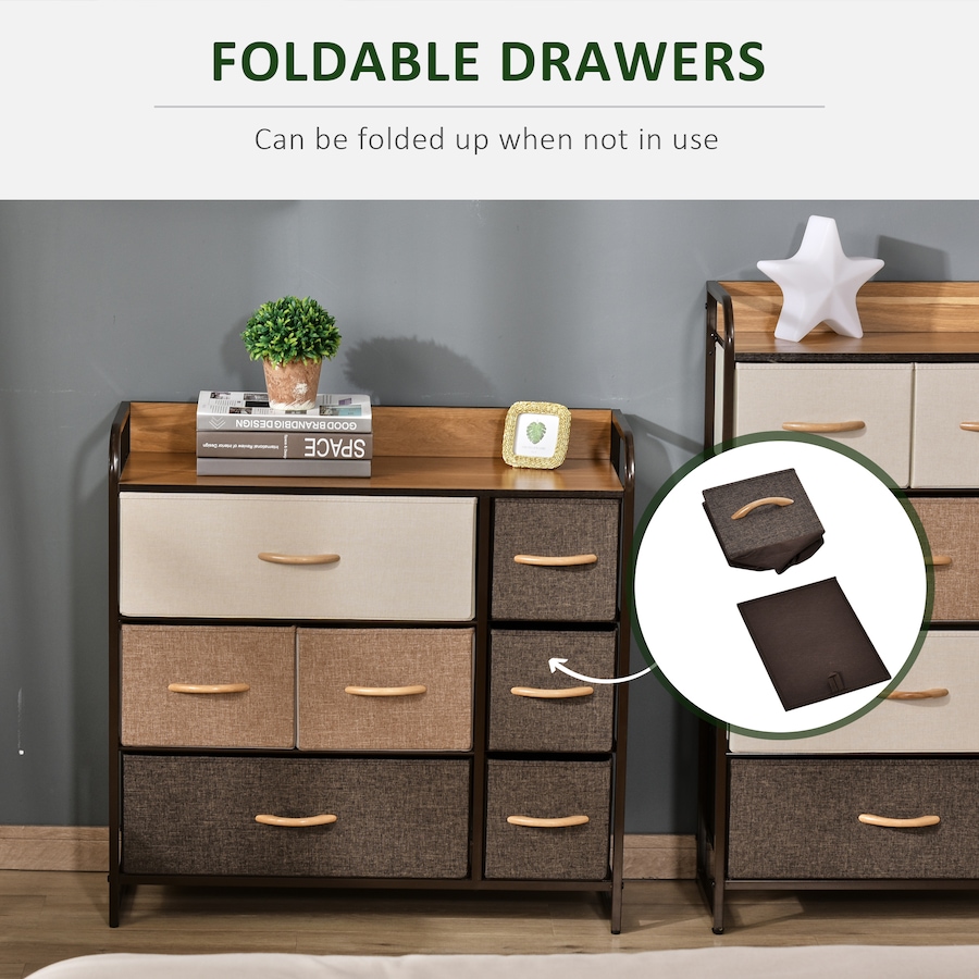 Image 929612_ALTMORE12.jpg, Product 929-612 / Price $89.99, HOMCOM Drawer Dresser, Fabric Chest of Drawers, Storage Organizer Steel Frame from HOMCOM on TSC.ca's Home & Garden department
