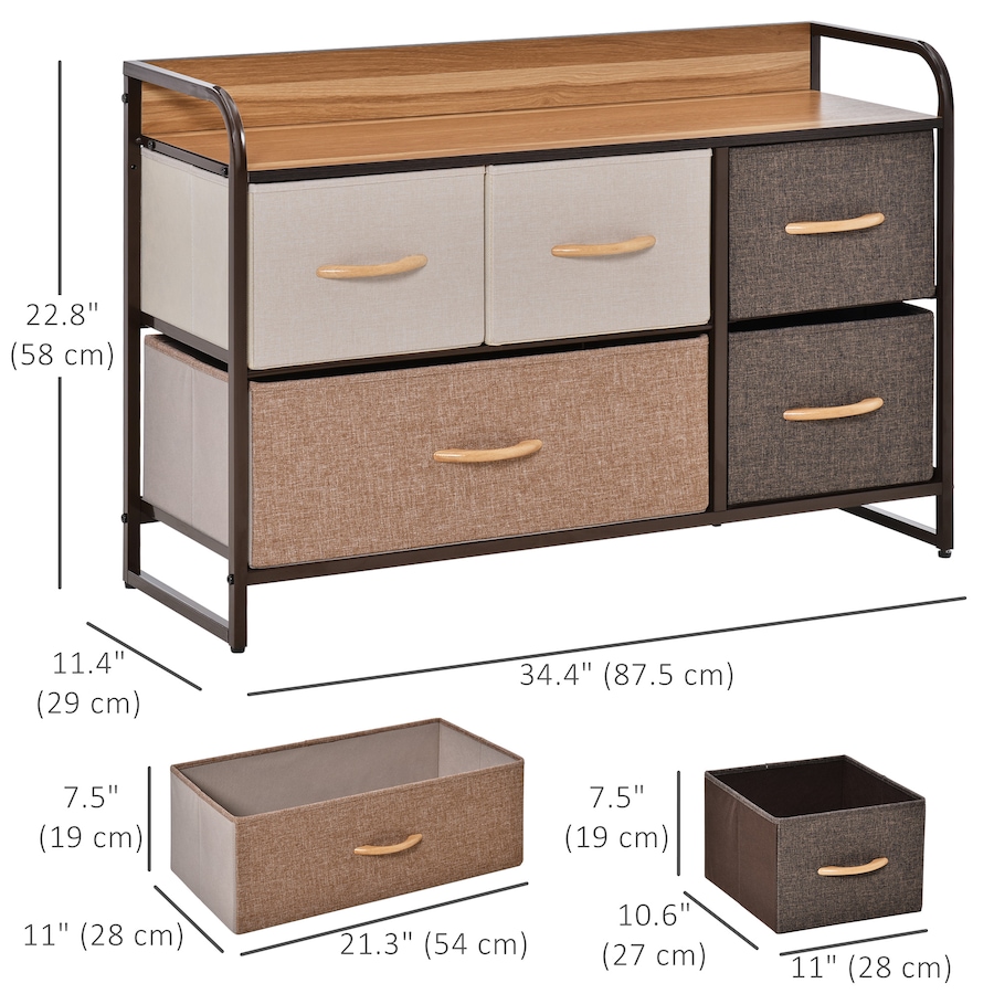 Image 929612_ALTMORE18.jpg, Product 929-612 / Price $89.99, HOMCOM Drawer Dresser, Fabric Chest of Drawers, Storage Organizer Steel Frame from HOMCOM on TSC.ca's Home & Garden department