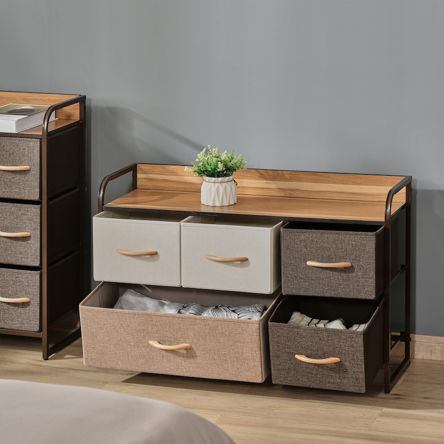 Image 929612_ALTMORE22.jpg, Product 929-612 / Price $89.99, HOMCOM Drawer Dresser, Fabric Chest of Drawers, Storage Organizer Steel Frame from HOMCOM on TSC.ca's Home & Garden department