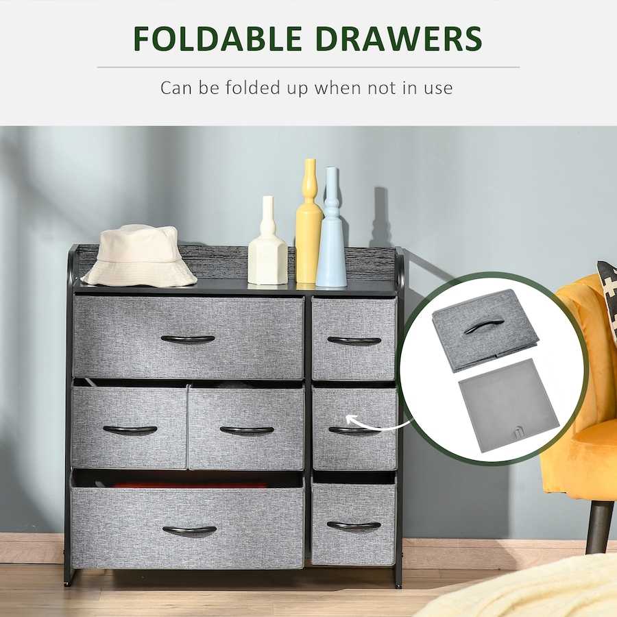 Image 929612_ALTMORE4.jpg, Product 929-612 / Price $89.99, HOMCOM Drawer Dresser, Fabric Chest of Drawers, Storage Organizer Steel Frame from HOMCOM on TSC.ca's Home & Garden department