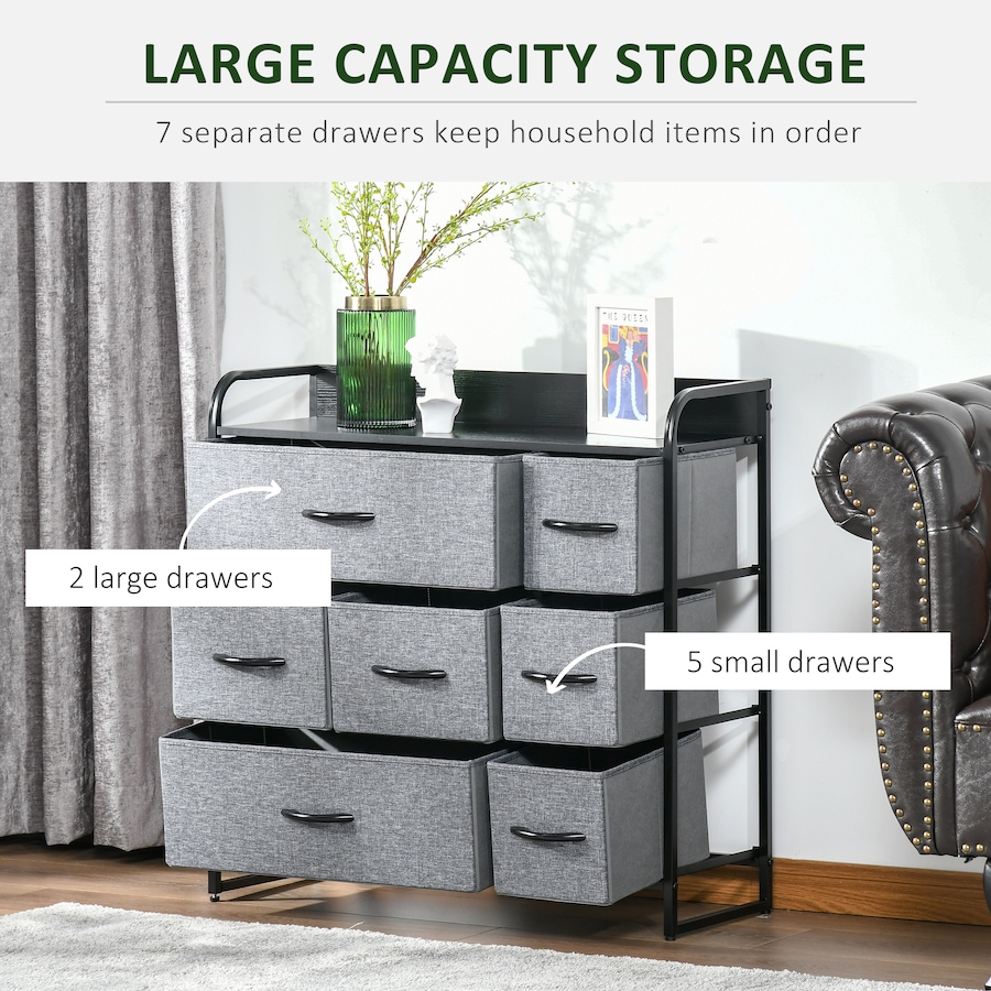Image 929612_ALTMORE5.jpg, Product 929-612 / Price $89.99, HOMCOM Drawer Dresser, Fabric Chest of Drawers, Storage Organizer Steel Frame from HOMCOM on TSC.ca's Home & Garden department