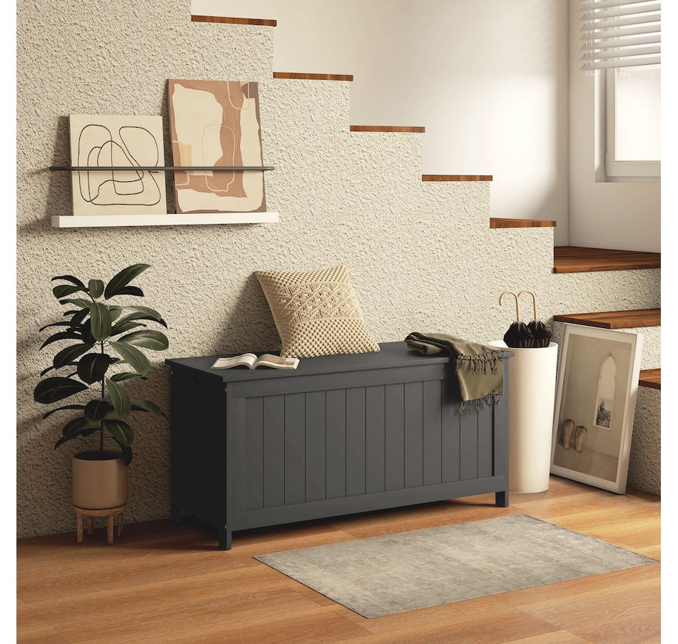 Image 929617_ALTMORE1.jpg, Product 929-617 / Price $103.26 - $119.99, HOMCOM Storage Chest with 2 Safety Hinges, Storage Bench for Living Room from HOMCOM on TSC.ca's Home & Garden department