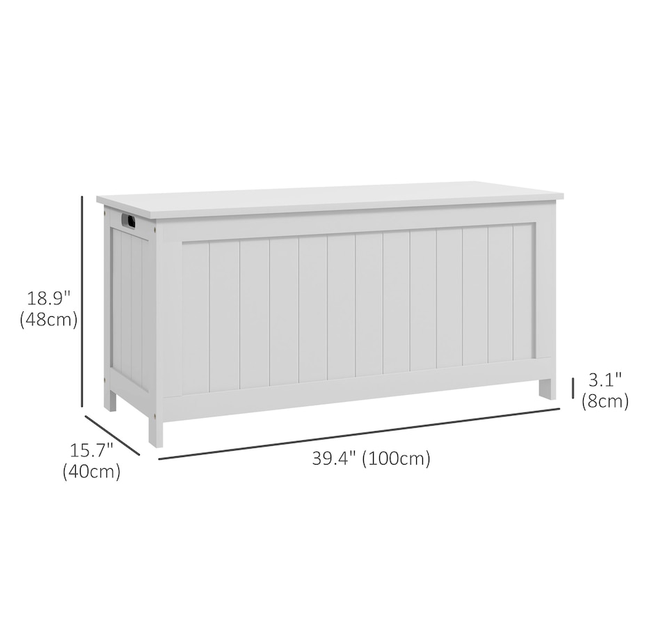 Image 929617_ALTMORE10.jpg, Product 929-617 / Price $103.26 - $119.99, HOMCOM Storage Chest with 2 Safety Hinges, Storage Bench for Living Room from HOMCOM on TSC.ca's Home & Garden department