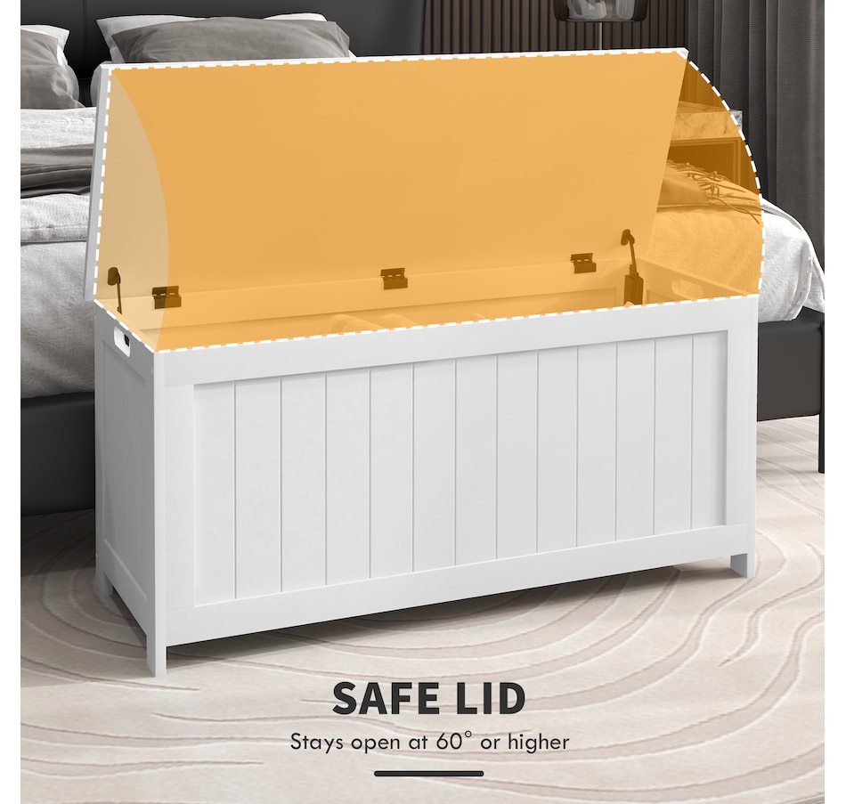 Image 929617_ALTMORE11.jpg, Product 929-617 / Price $103.26 - $119.99, HOMCOM Storage Chest with 2 Safety Hinges, Storage Bench for Living Room from HOMCOM on TSC.ca's Home & Garden department