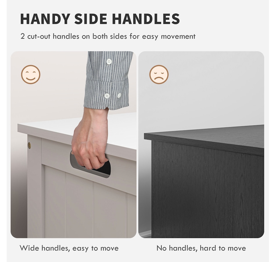 Image 929617_ALTMORE13.jpg, Product 929-617 / Price $103.26 - $119.99, HOMCOM Storage Chest with 2 Safety Hinges, Storage Bench for Living Room from HOMCOM on TSC.ca's Home & Garden department